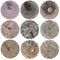 Millstones set isolated