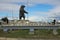 Milodon Statue welcomes Visitors to the town of Puerto Natales. Chile