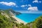 Milos beach on Lefkada island, Greece.