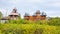 MILOVICE, CZECH REPUBLIC - SEPTEMBER 3, 2018: Mirakulum amusement park. Wooden climbing castle for children near