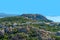 Miltary buildings on cape Capo Orso, Sardinia.