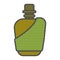 Miltary flask or cantern fo water or alcohol. Useful for jorney, nature leasure and adventures. Camping, hiking, trakking icon.