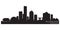 Milwaukee Wisconsin city skyline. Detailed vector silhouette