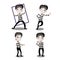 Mime Artist Funny Cartoon Character Vector