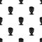 Mime artist icon in black style isolated on white background. Event service pattern