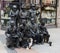 Mime artists in Grafton Street in Dublin City
