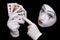 Mime with playing cards