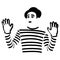 Mime vector eps Hand drawn, Vector, Eps, Logo, Icon, crafteroks, silhouette Illustration for different uses