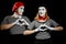 Mimes makes heart shapes