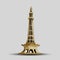 Minar-e-Pakistan. Famous Landmark of Pakistan located in the city of Lahore, Pakistan. abstract Vector illustration