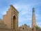 Minaret in ancient city of Khiva, Uzbekistan