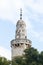 The minaret of Caliph Omar mosque is located near Hurva Synagogue in old city of Jerusalem, Israel