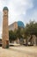 Minaret in the Dorut Tilovat complex, Shakhrisabz, Uzbekistan