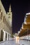 The Minaret of the Great Umayyad Mosque at night in Damascus, Syria