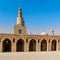 Minaret of Ibn Tulun Mosque, and dome and minaret of Amir Sarghatmish mosque, Cairo, Egypt