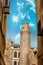 Minaret of Juma Mosque, Cume mescidi in the Baku Old City, Azerbaijan