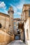 Minaret of Juma Mosque, Cume mescidi in the Baku Old City, Azerbaijan