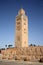 Minaret of the Koutoubia Mosque in Marrakesh, Morocco