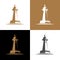 Minaret logo illustration design, religion concept vector art