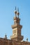 Minaret of Mamluk era Mosque of Qanibay AlRamah, Cairo Citadel Square, Old Cairo, Egypt
