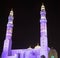 Minaret Mohammed Al Ameen Mosque at night, Muscat Oman