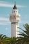 Minaret of the Mosque Cheikh Saleh Kamel situated in Les Berges du Lac, Tunisia