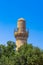 Minaret of the mosque in the Palace of Shirvanshahs, in Baku