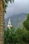 Minaret and mountain above KaÅŸ, Turke