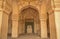 Minaret at old Mosque at the tombs of the seven Qutub Shahi rulers in the Ibrahim Bagh India