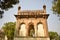 Minaret at old Mosque at the tombs of the seven Qutub Shahi rulers in the Ibrahim Bagh India