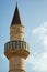 Minaret of an old turkish mosque in the city of Kos in Greece