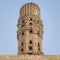 Minaret of public historic Al Hakim Mosque - The Enlightened Mosque, Moez Street, Cairo, Egypt