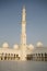 Minaret of Sheikh Zayed mosque in Abu Dhabi