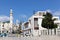 A minaret stands in Manger Square in Bethlehem