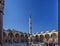 Minaret of the Sultanahmet mosque from atrium view