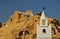 Minaret in a troglodytic village