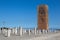 Minaret and the unfinished tower of the mosque Hassan. Rabat. Morocco.