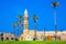 The minaret and walls  of Caesarea