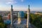 The minarets and dome of the cathedral mosque. Saint Petersburg