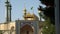 Minarets and dome of Fatima Masumeh Shrine in Qom, Iran