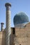 Minarets and dome of the medieval mausoleum of Gur-Emir (Tamerlane Tomb). Samarkand