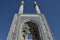 Minarets of Friday mosque in Yazd historical center, Iran.