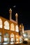 Minarets of Imam Mosque with shining moon on the background.