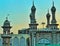 minarets of a mosque in hyderabad India during Corona virus outbreak in india