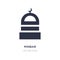 minbar icon on white background. Simple element illustration from Religion concept