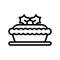 Mince pie icon, Christmas food and drink vector