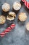 Mince pies filled with vine fruits, traditional christmas food