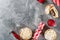 Mince pies filled with vine fruits, traditional christmas food