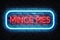 Mince Pies Neon Sign Illustration on a dark background