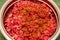 Minced beef close-up in a metal plate. Minced cutlets cooking for dinner. beef, grinder, raw, food, meat, cooking